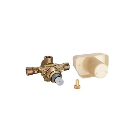 Grohe Grohtherm 3/4 Thermostatic Rough-in Valve, 3/4 Inch NPT connections, Grohe TurboStat Technology, requires separate volume control 3 Grohe Grohtherm 3/4 Thermostatic Rough-in Valve, 3/4 Inch NPT connections, Grohe TurboStat Technology, requires separate volume control