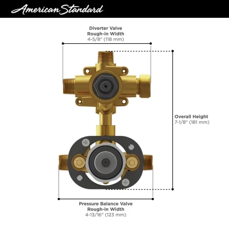 American Standard Flash Rough-In Valve with 2-Way Integrated Diverter - Shared Functions 5 American Standard Flash Rough-In Valve with 2-Way Integrated Diverter - Shared Functions - Image 3