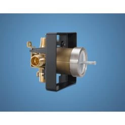 Delta Universal Mixing Rough-In Valve with 1/2" NPT Male thread with 1/2" C.W.T Female Sweat - Box Model High Flow Shower Only 12 Delta Universal Mixing Rough-In Valve with 1/2" NPT Male thread with 1/2" C.W.T Female Sweat - Box Model High Flow Shower Only -Shower Valves Sales delta r10000 unbxhf side view of multichoice rough in valve 2254