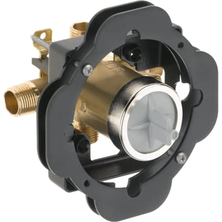Delta Universal Mixing Rough-In Valve with Service Stops, 1/2" NPT Male thread with 1/2" C.W.T Female Sweat - Box Model Thin Wall 3 Delta Universal Mixing Rough-In Valve with Service Stops, 1/2" NPT Male thread with 1/2" C.W.T Female Sweat - Box Model Thin Wall