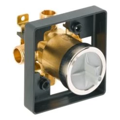 Alternative view of Delta Universal Mixing Rough-In Valve with Service Stops, 1/2" NPT Male thread with 1/2" C.W.T Female Sweat - Box Model Thin Wall