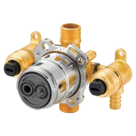Gerber Treysta Tub & Shower Valve - Vertical Inputs with Stops - Crimp Pex 3 Gerber Treysta Tub & Shower Valve - Vertical Inputs with Stops - Crimp Pex