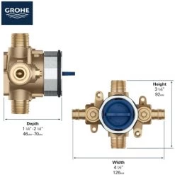Grohe GrohSafe 3.0 Pressure Balance Valve with PEX Cold Expansion Connections and Service Stops 12 Grohe GrohSafe 3.0 Pressure Balance Valve with PEX Cold Expansion Connections and Service Stops -Shower Valves Sales grohe 35 112 alternate view 81