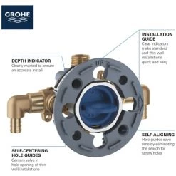 Grohe GrohSafe 3.0 Pressure Balance Valve with PEX Crimp Outlets, Elbows, and Service Stops 11 Grohe GrohSafe 3.0 Pressure Balance Valve with PEX Crimp Outlets, Elbows, and Service Stops -Shower Valves Sales grohe 35 115 alternate view 95