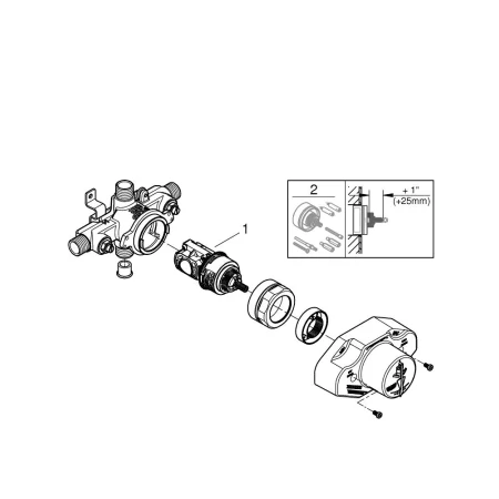 Grohe Universal Pressure Balance Rough-In Valve with Universal Inlets 8 Grohe Universal Pressure Balance Rough-In Valve with Universal Inlets - Image 6