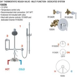 House of Rohl 3/4" Thermostatic Rough-In Valve 10 House of Rohl 3/4" Thermostatic Rough-In Valve -Shower Valves Sales house of rohl 1005n alternate image 3