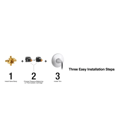Kohler Rite-Temp Thermostatic Valve Body And Cartridge Kit With Loose Service Stops 7 Kohler Rite-Temp Thermostatic Valve Body And Cartridge Kit With Loose Service Stops - Image 5
