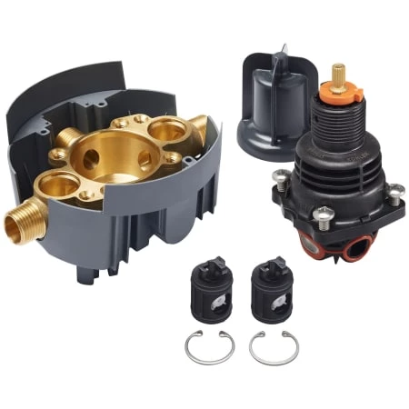 Kohler Rite-Temp Thermostatic Valve Body And Cartridge Kit With Loose Service Stops 3 Kohler Rite-Temp Thermostatic Valve Body And Cartridge Kit With Loose Service Stops