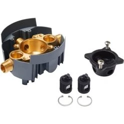 Kohler Rite-Temp 1/2" NPT Pressure Balance Rough-In Valve Body Only with Service Stops - Less Valve Cartridge