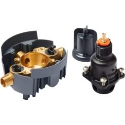 Kohler Rite-Temp Pressure Balanced Valve Body and Cartridge Kit with Service Stops Project Pack