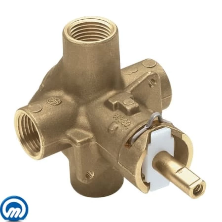 Moen 1/2 Inch IPS Posi-Temp Pressure Balancing Rough-In Valve (No Stops) 3 Moen 1/2 Inch IPS Posi-Temp Pressure Balancing Rough-In Valve (No Stops)