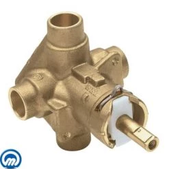 Moen 1/2 Inch Sweat (Copper-to-Copper) Posi-Temp Pressure Balancing Rough-In Valve (No Stops)