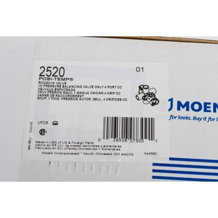 Moen 1/2 Inch Sweat (Copper-to-Copper) Posi-Temp Pressure Balancing Rough-In Valve (No Stops) 4 Moen 1/2 Inch Sweat (Copper-to-Copper) Posi-Temp Pressure Balancing Rough-In Valve (No Stops) - Image 2