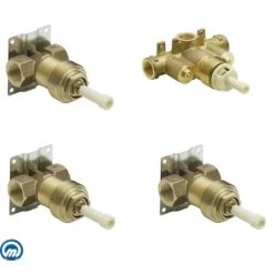 Moen 3/4 Inch IPS Set of 1 ExactTemp Thermostatic Rough-In Valve and 3 Volume Control Valves
