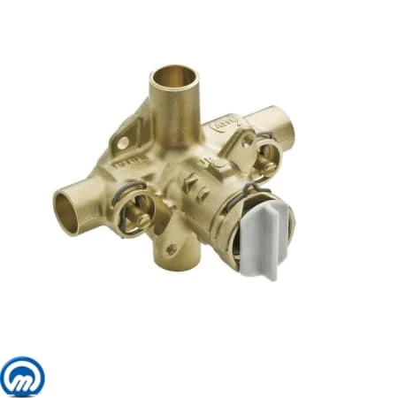Moen 1/2 Inch Sweat (Copper-to-Copper) Posi-Temp Pressure Balancing Rough-In Valve and Pre-Installed Flush Plug (With Stops) 3 Moen 1/2 Inch Sweat (Copper-to-Copper) Posi-Temp Pressure Balancing Rough-In Valve and Pre-Installed Flush Plug (With Stops)