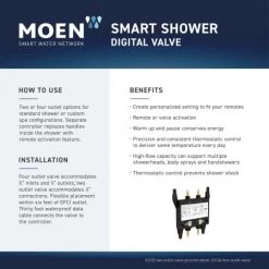 Alternative view of Moen Moen Smart Shower 4-Outlet Digital Thermostatic Shower Valve with 3/4" Connections