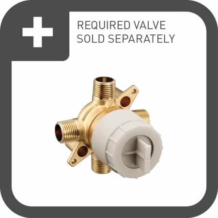 Moen M-Core 4 Port Pressure Balanced 1/2" CC and IPS Tub and Shower Valve 5 Moen M-Core 4 Port Pressure Balanced 1/2" CC and IPS Tub and Shower Valve - Image 3