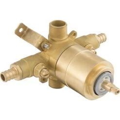 PROFLO Pressure Balanced Tub and Shower Faucet Valve with Stops PEX ASTM F1807 Crimp Connector