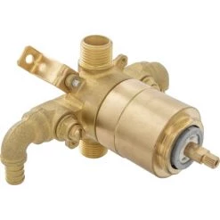 PROFLO Pressure Balanced Tub and Shower Faucet Valve with Stops PEX ASTM F1807 Crimp Connector